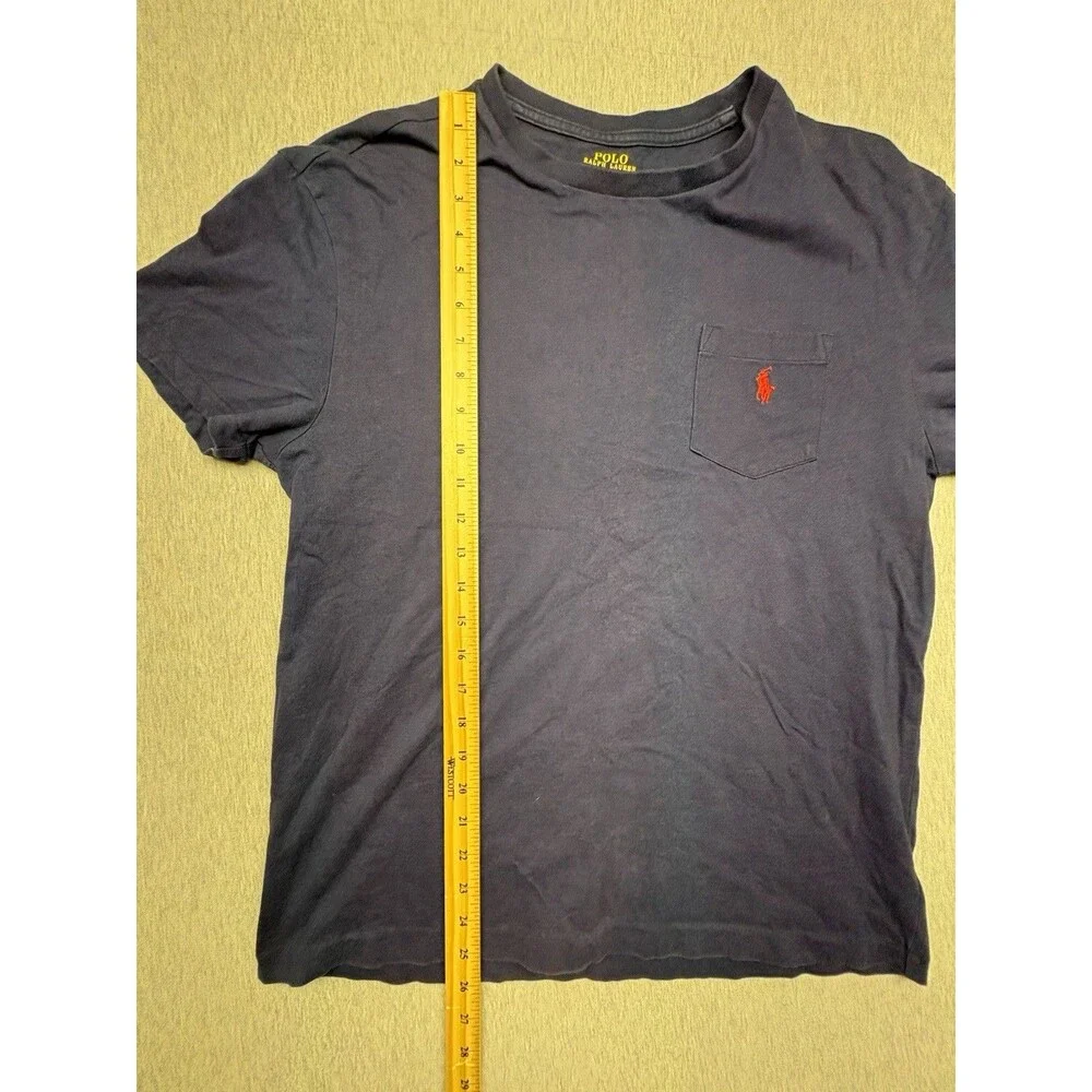 Polo Ralph Lauren Shirt Mens SMALL Blue PRL Pony Embroidery Pocket